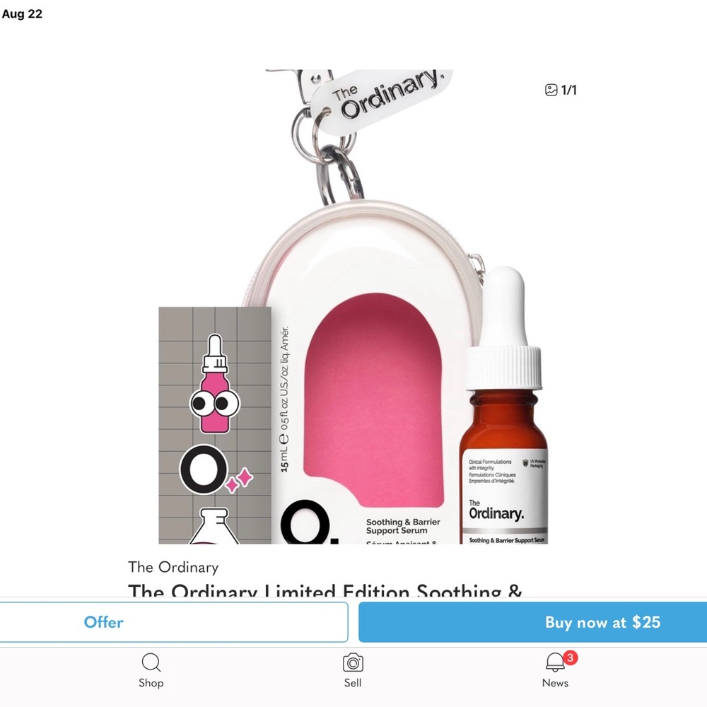 The Ordinary Soothing & Barrier Support Serum — Pink and White Accents